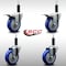 Service Caster 4'' SS Blue Poly Swivel 1'' Expanding Stem Caster Set 2 Total Lock Brakes, 4PK SCC-SSEXTTL20S414-PPUB-BLUE-2-S-2-1 - alternate 5